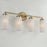 Capital Lighting Alyssa 4 Light Vanity, Brass/Faux Alabaster