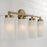Capital Lighting Alyssa 4 Light Vanity, Brass/Faux Alabaster