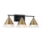 Capital Lighting Avant 3 Light Vanity, Brass/Black/Frosted
