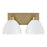 Homeplace Lighting Ross 2 Light Vanity, Brass