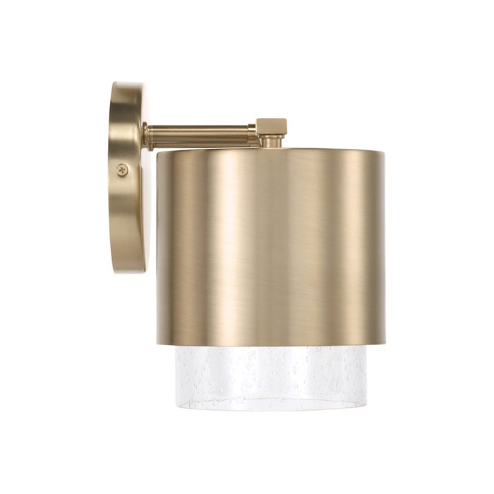 Capital Lighting Weller 2Lt Vanity, Matte Brass/Clear Seeded