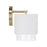 Capital Lighting Weller 2Lt Vanity, Brass/White/Clear Seeded