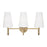Capital Lighting Averitt 3 Light Vanity, Aged Brass/Soft White