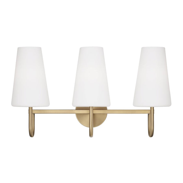 Capital Lighting Averitt 3 Light Vanity, Aged Brass/Soft White