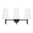 Capital Lighting Averitt 3 Light Vanity, Matte Black/Soft White