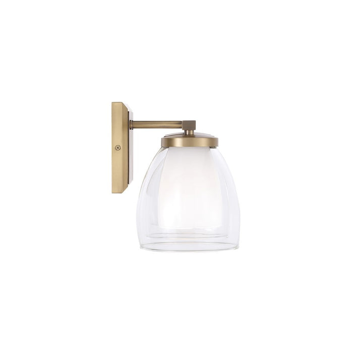 Capital Lighting Joss 3 Light Vanity, Brass/Layered White/Clear