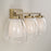 Capital Lighting Joss 3 Light Vanity, Brass/Layered White/Clear