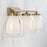 Capital Lighting Joss 3 Light Vanity, Brass/Layered White/Clear