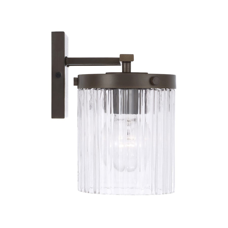 Capital Lighting Vaughn 2Lt Vanity, Rubbed Bronze/Beveled Fluted