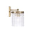 Capital Lighting Vaughn 3 Light Vanity, Aged Brass/Beveled Fluted