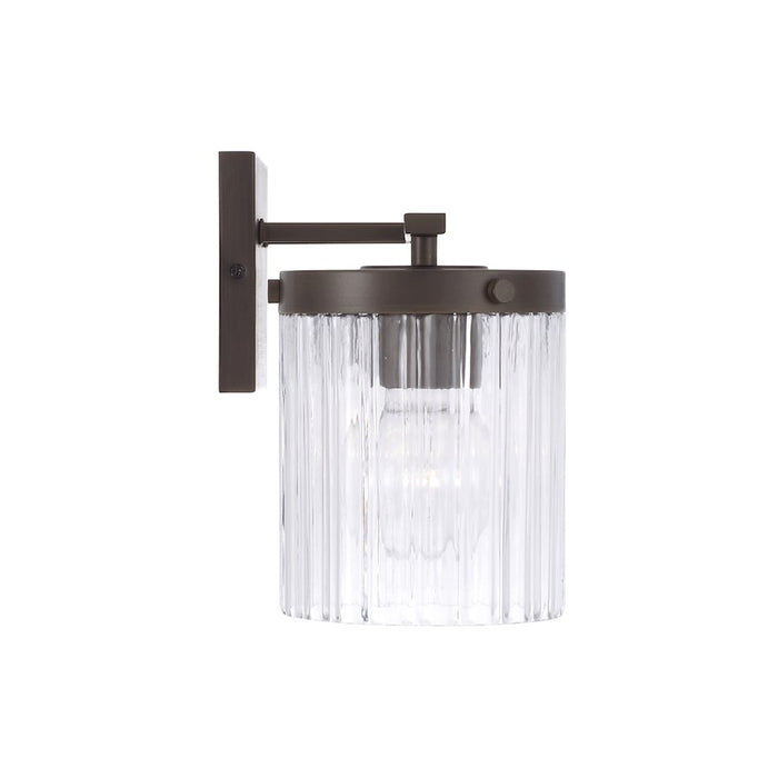 Capital Lighting Vaughn 3Lt Vanity, Rubbed Bronze/Beveled Fluted