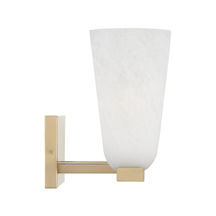 Capital Lighting Romy 3 Light Vanity, Matte Brass/Faux Alabaster