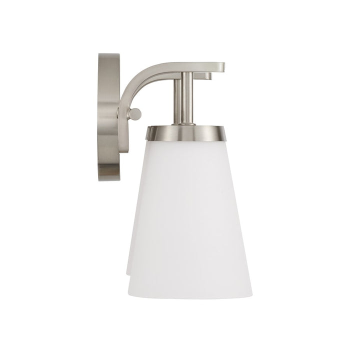 Homeplace Lighting Drake 2Lt Vanity, Nickel/Soft White Glass