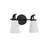 Homeplace Lighting Drake 2Lt Vanity, Matte Black/Soft White Glass - 161021MB-660