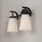Homeplace Lighting Drake 2Lt Vanity, Matte Black/Soft White Glass