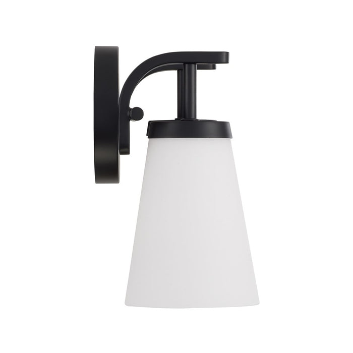 Homeplace Lighting Drake 2Lt Vanity, Matte Black/Soft White Glass