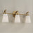 Homeplace Lighting Drake 3Lt Vanity, Aged Brass/Soft White Glass