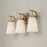 Homeplace Lighting Drake 3Lt Vanity, Aged Brass/Soft White Glass
