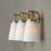 Homeplace Lighting Drake 3Lt Vanity, Aged Brass/Soft White Glass