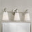 Homeplace Lighting Drake 3Lt Vanity, Nickel/Soft White Glass