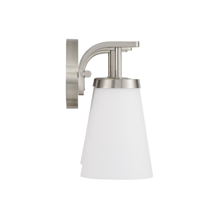 Homeplace Lighting Drake 3Lt Vanity, Nickel/Soft White Glass
