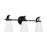 Homeplace Lighting Drake 3Lt Vanity, Matte Black/Soft White Glass - 161031MB-660