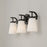 Homeplace Lighting Drake 3Lt Vanity, Matte Black/Soft White Glass