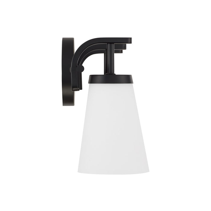 Homeplace Lighting Drake 3Lt Vanity, Matte Black/Soft White Glass
