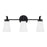 Homeplace Lighting Drake 3Lt Vanity, Matte Black/Soft White Glass