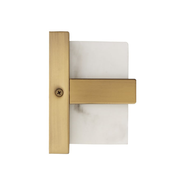 Capital Lighting Noah 1 Light Vanity, Aged Brass/Alabaster Glass