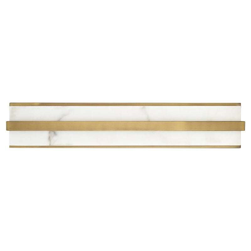 Capital Lighting Noah 1 Light Vanity, Aged Brass/Alabaster Glass
