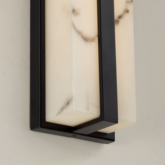 Capital Lighting Noah 1 Light Vanity, Matte Black/Alabaster Glass