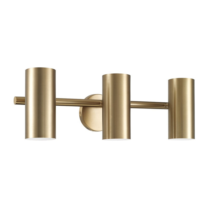 Capital Lighting Robbie 3 Light Vanity, Aged Brass