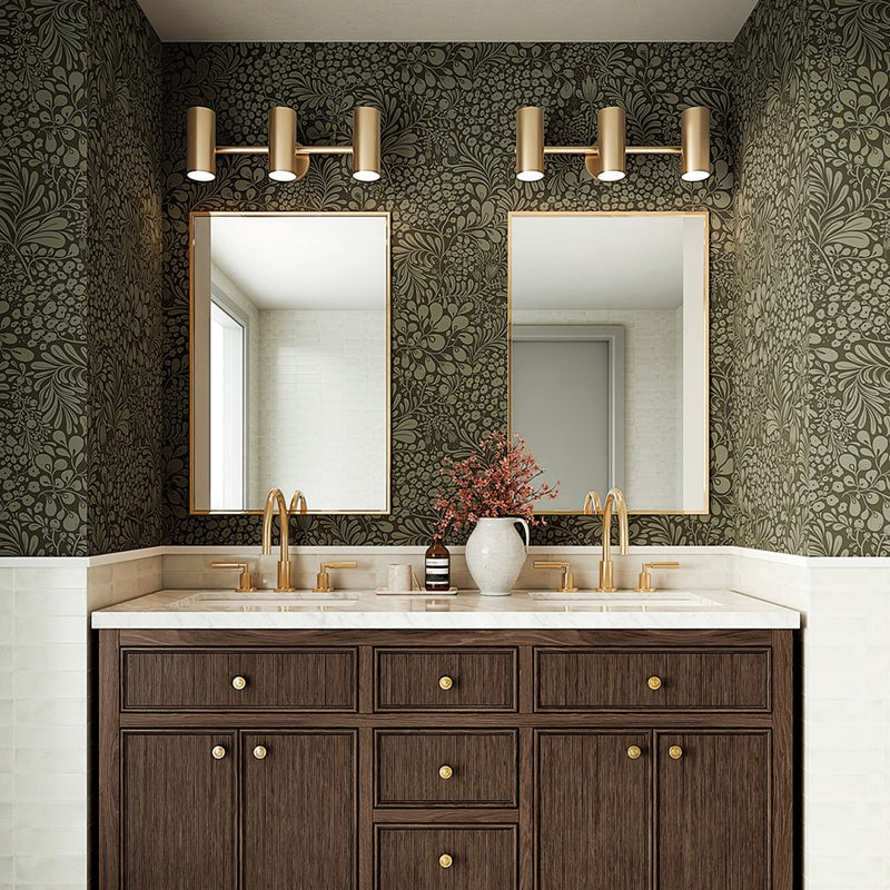 Capital Lighting Robbie 3 Light Vanity, Aged Brass