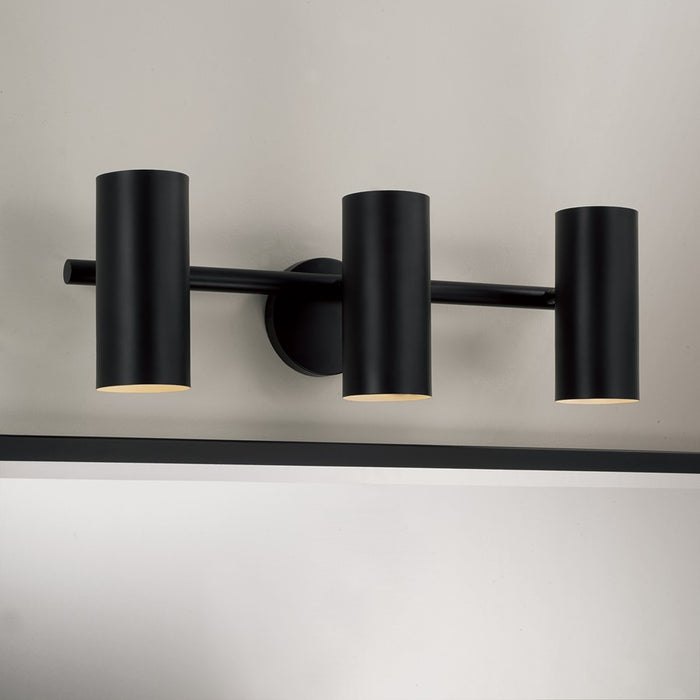 Capital Lighting Robbie 3 Light Vanity, Matte Black
