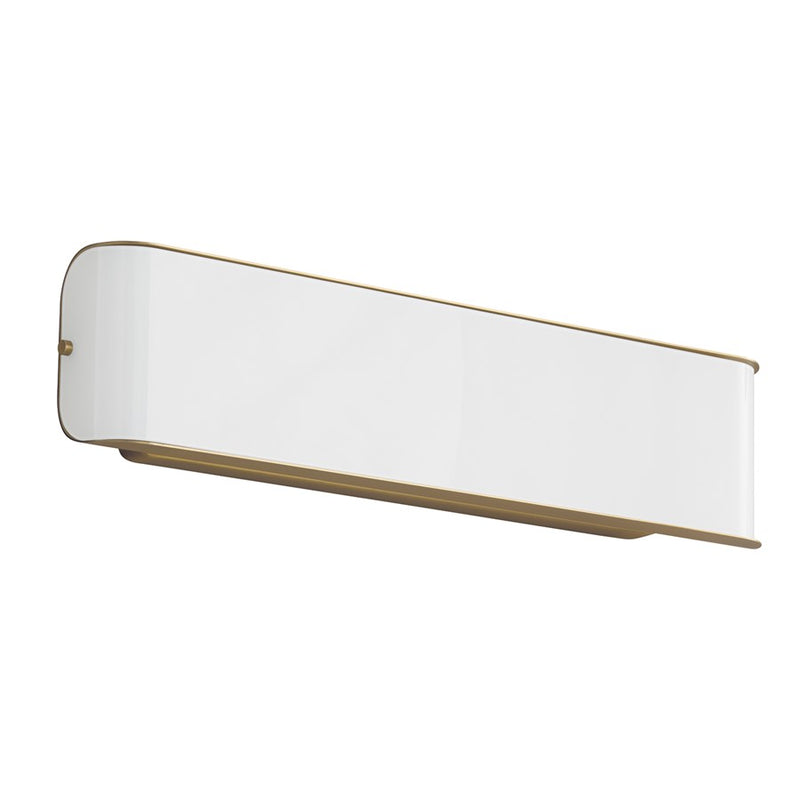 Capital Lighting Marcell 1 Light Vanity, Aged Brass/White Milk Glass