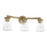 Homeplace Lighting Aaron 3 Light Vanity, Aged Brass/Clear Glass - 161931AD-664
