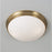 Homeplace Lighting Hansen 3Lt Flush Mount, Aged Brass/Soft White Glass