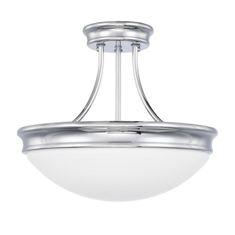 Capital Lighting 3 Light Semi-Flush Mount, Chrome