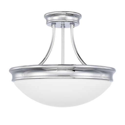 Capital Lighting 3 Light Semi-Flush Mount, Chrome