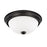 Capital Lighting 2-Light Flush Mount, Matte Black/Soft White