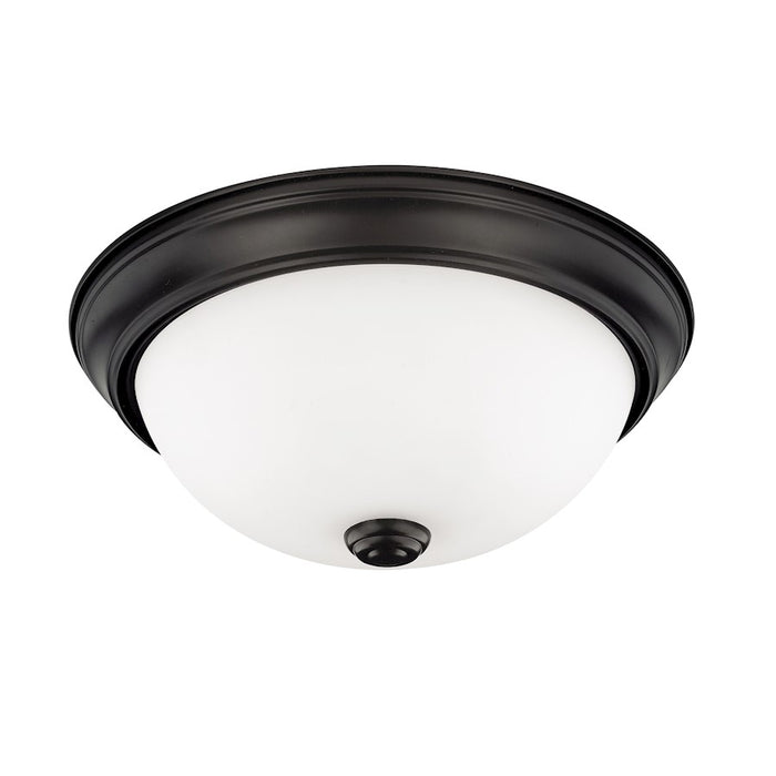 Capital Lighting 2-Light Flush Mount, Matte Black/Soft White