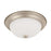 Homeplace Lighting Bates 2 Light Flush Mount, Matte Nickel/Soft White