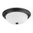 Capital Lighting 3-Light Flush Mount, Matte Black/Soft White