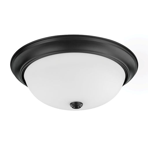 Capital Lighting 3-Light Flush Mount, Matte Black/Soft White