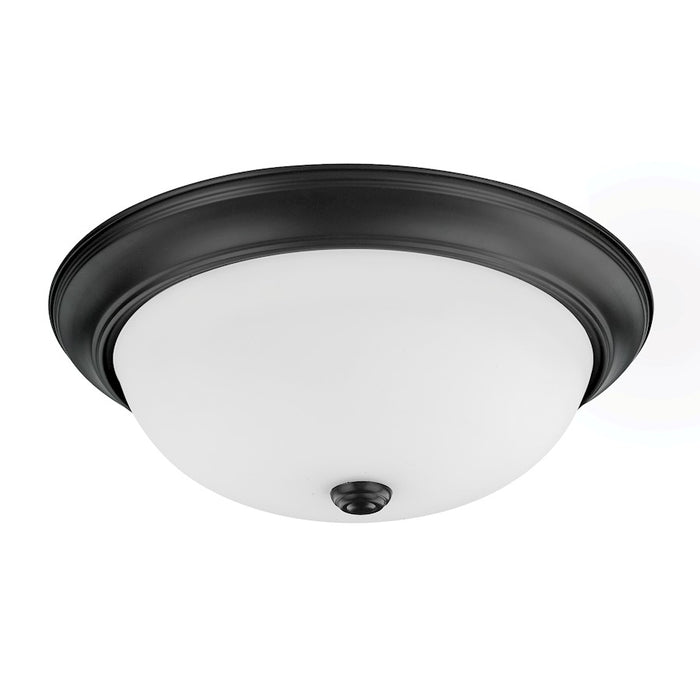 Capital Lighting 3-Light Flush Mount, Matte Black/Soft White