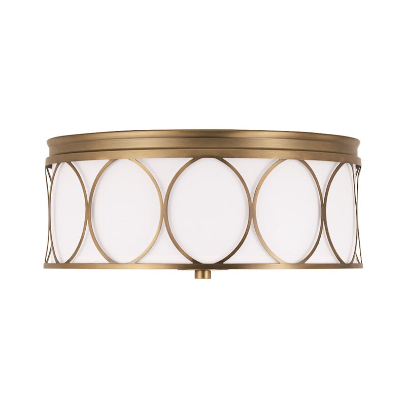 Capital Lighting Rylann 3 Light Flush Mount, Brass