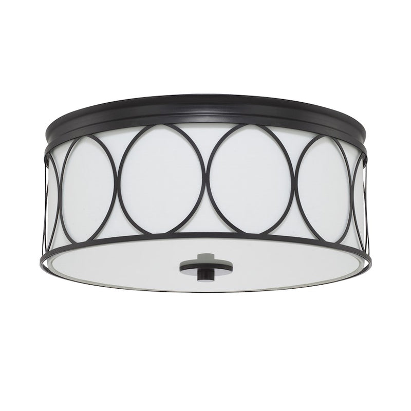 Capital Lighting Rylann 3 Light Flush Mount, Matte Black