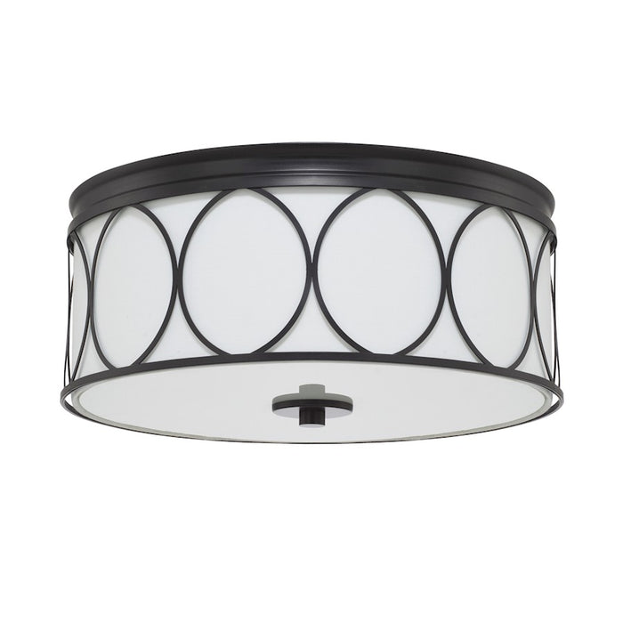 Capital Lighting Rylann 3 Light Flush Mount, Matte Black