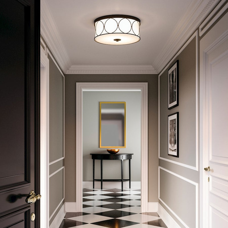 Capital Lighting Rylann 3 Light Flush Mount, Matte Black